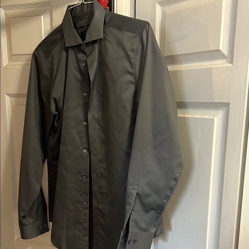 Calvin Klein Gray Slim Fit Shirt